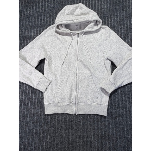 Nike Tops - Nike Zip Up‎ Hoodie Womens Small Gray Fleece Sporty Minimalist Casual Streetwear